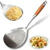 1Pc Heavy-Duty Stainless Steel Ladle Skimmer - High-Temp Resistant Fine Mesh Ergonomic Handle for Frying Hot Pot Kitchen Utensil 1