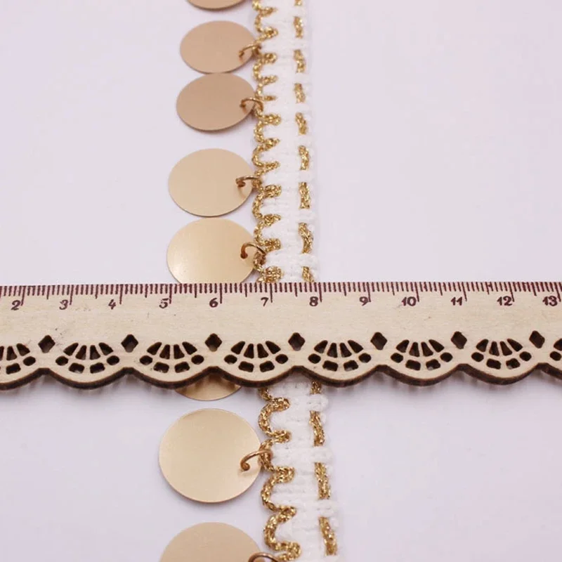 1 Yard Pailletten-Seidenquasten-Bordüre, Spitzenband, Stickerei, Nähzubehör, Quasten für Schmuck, DIY, für Kleidung, Vorhänge, DIY – Detail 2