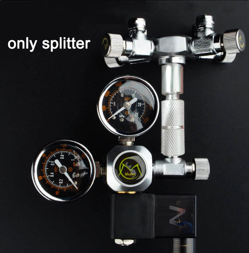 Électrovanne Stainless Steel Multi Way Aquarium CO2 Splitter Distributor Check Valve Solenoid Valve CO2 Regulator Fish Tank Accessori Autres vannes — détail 4