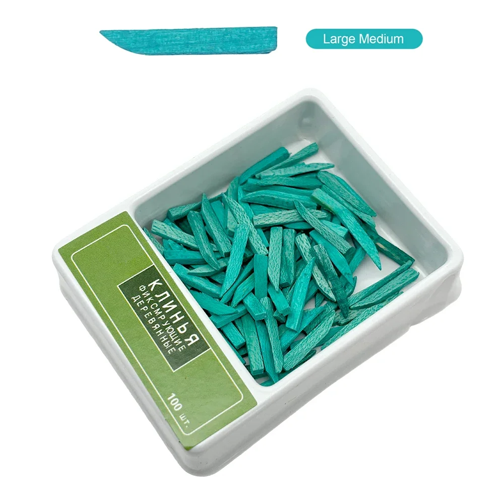 100 peças cunhas dentárias de madeira interdental com contornos não expansíveis água bordo para restauração dentária e uso odontológico