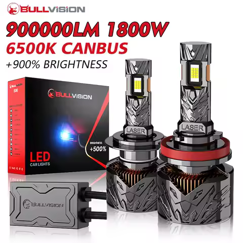 H7 H11 LED Headlights Canbus H4 H8 H9 9005 HB3 9006 HB4 9012 HIR2 Auto Lamp 900000LM 1800W Plug&amp;Play Car Turbo LED Bulbs 6500K