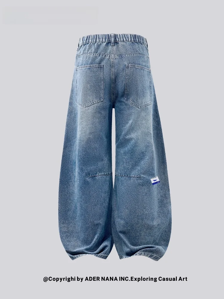 

Высококачественные модные джинсы NANA, весна 2026, мужские, свободного кроя, с 3D-эффектом, из хлопка, полиэстера и регенерированного волокна