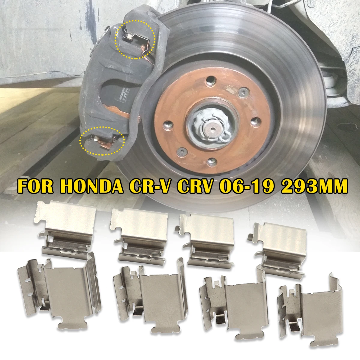 

Car Front Rear Left Right Brake Pad Fitting Shoe Hardware Shims Repair Kit Replacement Accessories For HONDA CR-V CRV 2006-2019