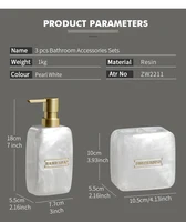 Pearly Transparent Bathroom Accessories Set 17
