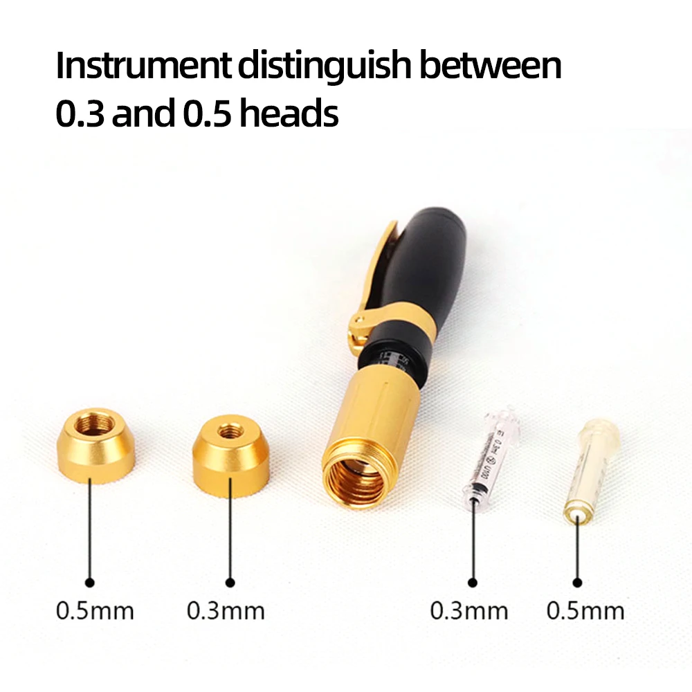 Pluma hialurónica de alta presión 2 en 1, 0,3 y 0,5 ml, ácido hialurónico inyectável, atomizador antiarrugas, inyección de relleno para labios