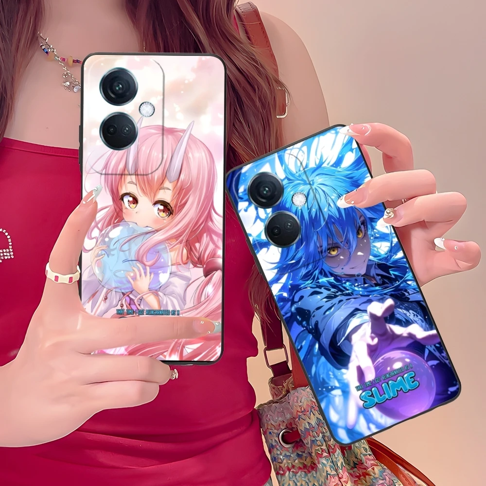 Slime Tensura Rimuru Mobile Phone Case for OPPO Find X5 X3 X2 A93 Reno 8 7 Pro A74 A72 A53 Black Soft Phone Cover Shell