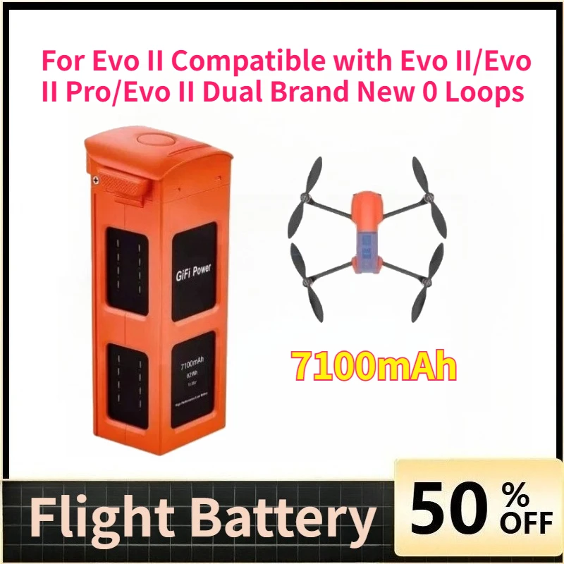 

7100mAh Drone Battery Intelligent Long-Endurance for Evo II Compatible with Evo II/Evo II Pro/Evo II Dual Brand New 0 Loops