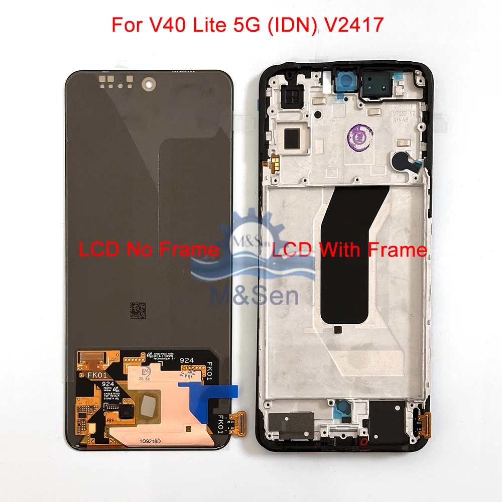 Vivo V40 Pro 5G용 오리지널 AMOLED LCD 프레임 V40E 디스플레이 화면, Vivo V40 Lite 5G IDN LCD용