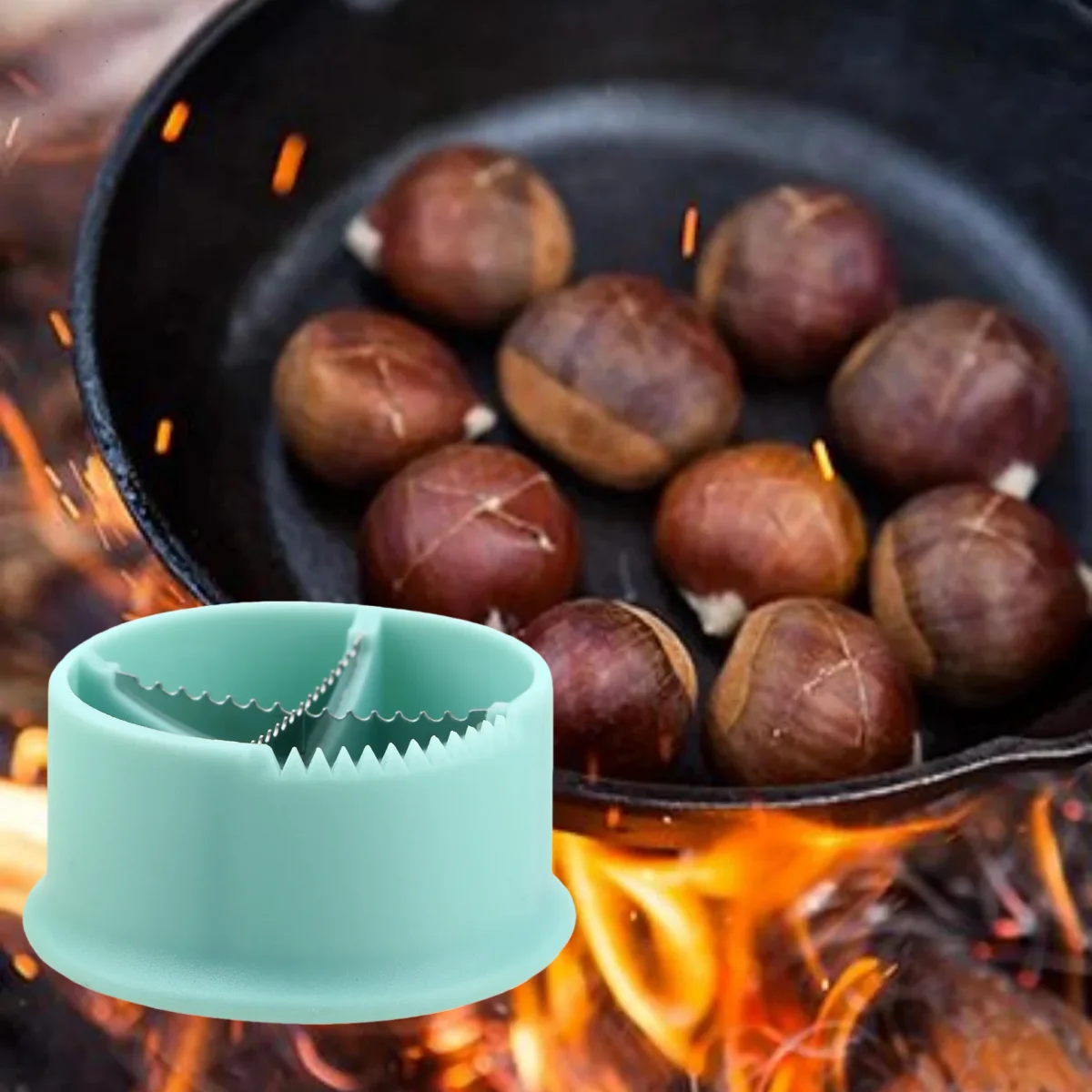 1pc Nut Cracker Sheller Chestnut Cross Open Knife Quick Chestnut Cutter Nut Opener Sheller Walnut Pliers Kitchen Gadgets view 4