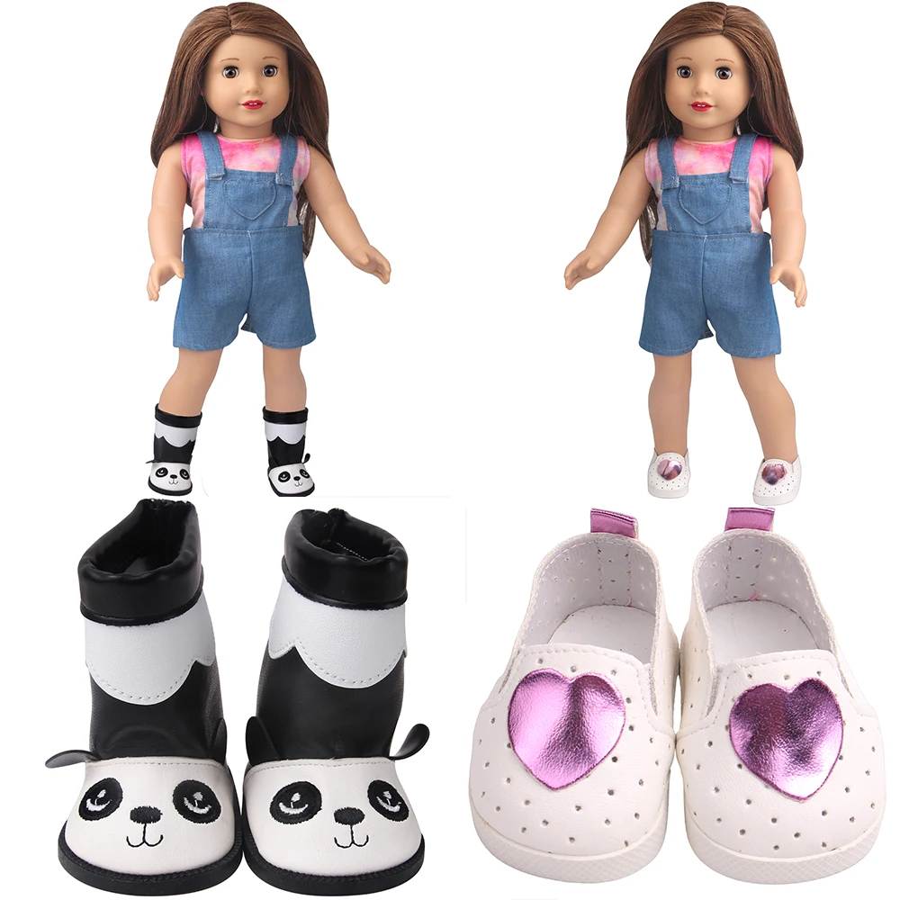 18 Inch Doll Overalls Set, Doll Three Piece Set, Top, Pants, Shoes Suitable for 18 Inch Dolls, Doll Fashion Clothing,Doll Access