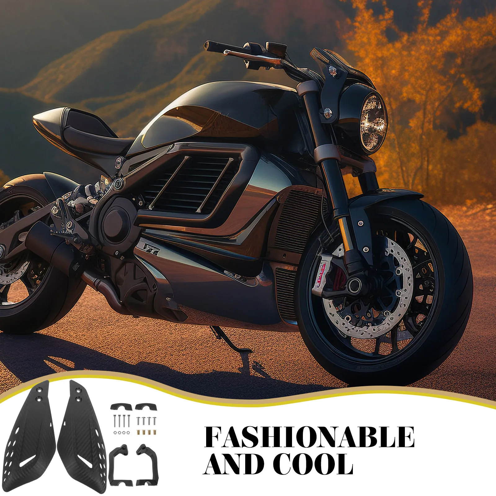 

2pcs Universal Motorbike Hand Guard Cover Windproof Handlebar Protection Gear Durable Anti-Wind Sandproof Hand Protector For