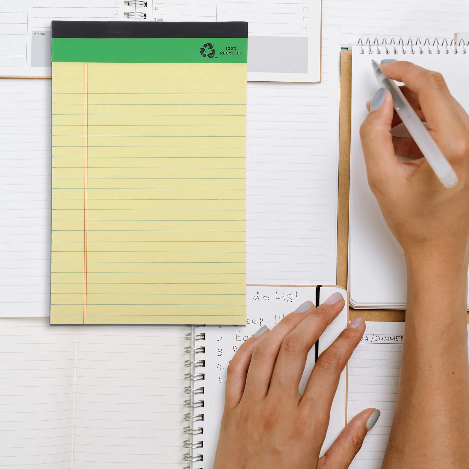 

2Pcs A5 Tearable Portable Notepad Set for Office School Students Daily Plan Notes A5 Plan Notebooks Agenda Notebooks