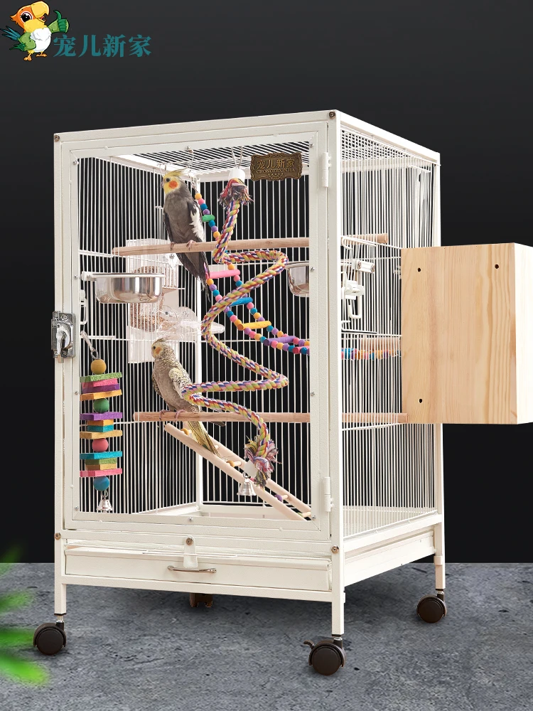 Home defense sprinkle transparent acrylic bird cage high-end villa large parrot cage starling home breeding cage