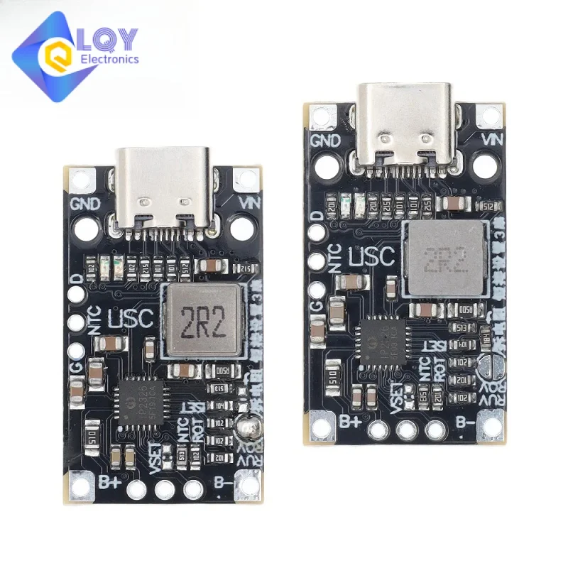 Type-C USB 2/3S BMS 15W 8.4V 12.6V 1.5A Lithium Battery Charging Boost Module With Balanced Support Fast Charge With Indicator