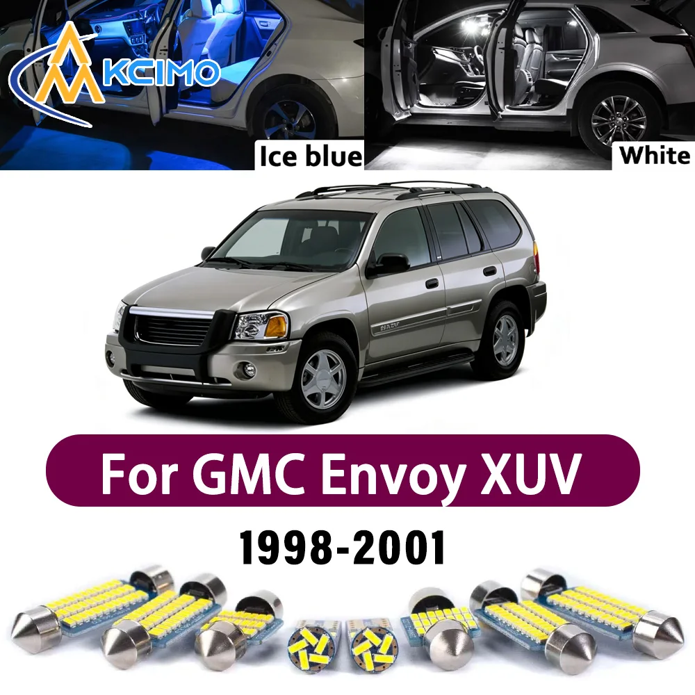 

Super Bright LED Interior Lamp Kit For GMC Envoy SUV 1998-2001 Error Free Canbus Map Dome Trunk Reading Mirror Light Bulbs