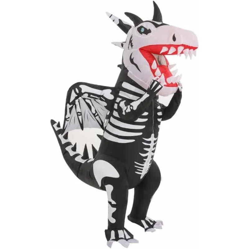 

Halloween Inflatable Tyrannosaurus Costume Air Blowing Up Inflatable Dinosaur Suit Adult Funny Party Dress Up