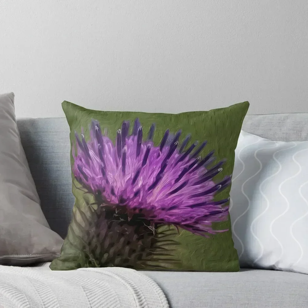 

Flower of Scotland Thistle Digital Art Throw Pillow Decorative Sofa Cushions Decorative Cushion pillow pillowcase pillow