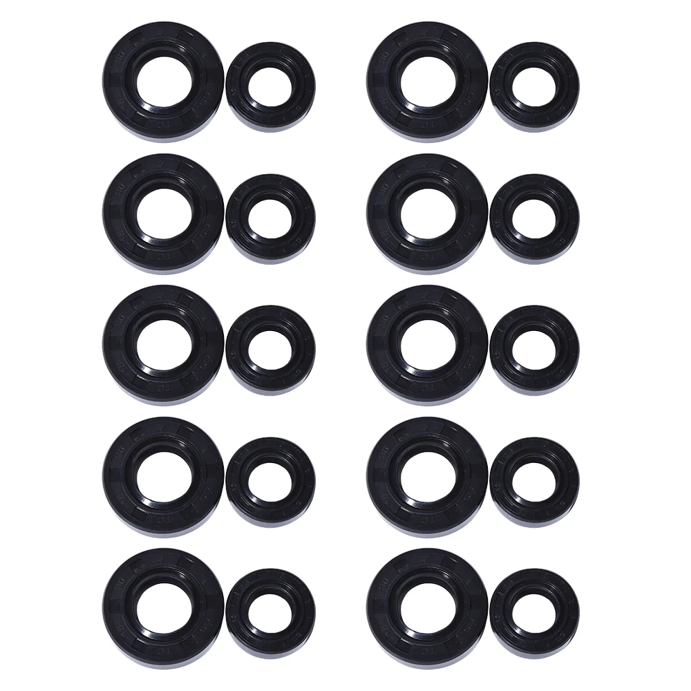 10 X Crankshaft Oil Seal Set Kit For 40-5 CG430 Trimmer Brushcutter Engine Part 15x30x7, 12x22x7