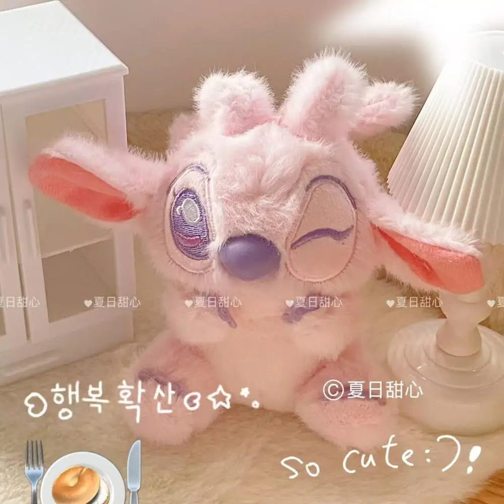 Disney Lilo & Stitch Angel Soft Plush Filling Doll Backpack In-Vehicle Hanging Ornament Keychain Decoration Couples Holiday Gift