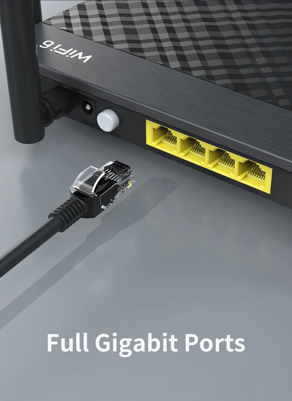 Comfast WIFI6 Router 1800/3000Mbps, Router Bezprzewodowy 5G+2.4G, Port Ethernet 2.5 Gigabit, 4 Anteny 5dBi, Szerokie Pokrycie Domowe
