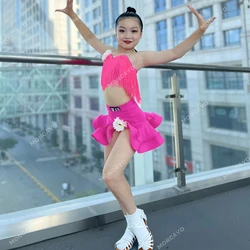 Fringe Samba Salsa Latin Dance Dress Girls Cha Cha Tango Rumba Dance Costume Kids Competition Ballroom Dance Dresses Children
