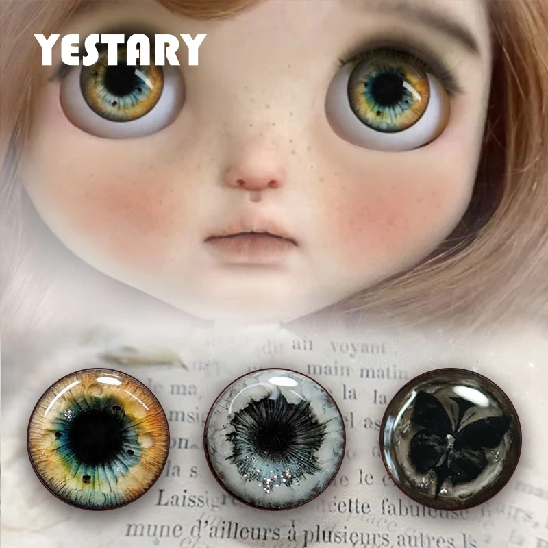 

YESTARY Newest Blythe Doll Eyes Toys BJD Doll Accessories DIY Handmade Magnet Eye Piece Drop Glue Eye Toy Blythe Dolls Eyes Girl