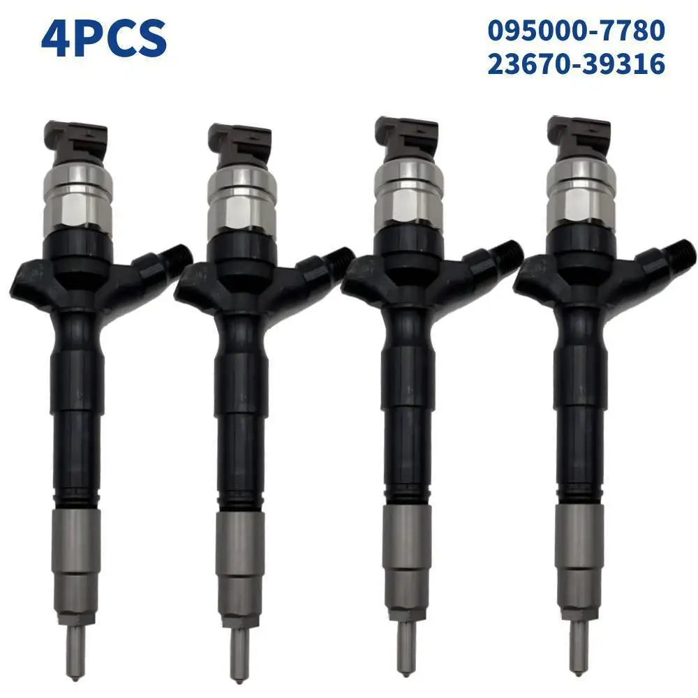 

4PCS Fuel Injector 095000-7780 23670-39316 For Toyota Hilux Prado 1KD-FTV 3.0L