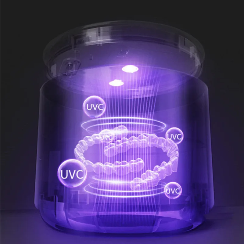 Home appliance mini portable rechargeable denture ultrasonic cleaner for daily use