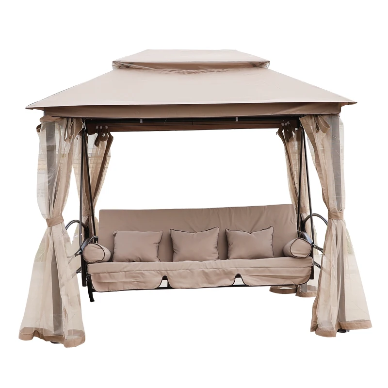 

Mojia Waterproof Patio Swing Chair With Canopy Outdoor General Use Daybed Garden Pavilion Gazebo Tent