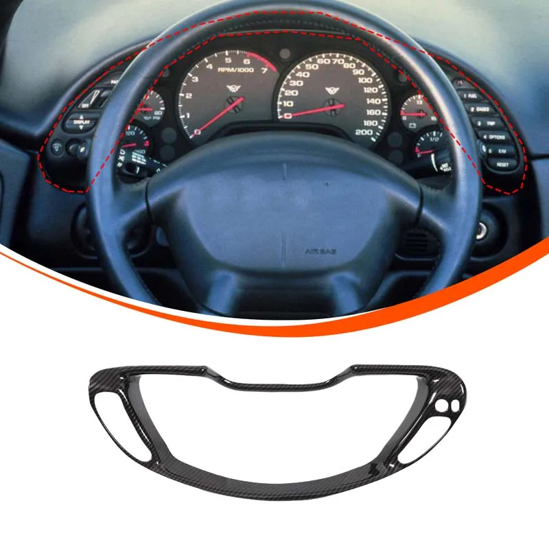 Speedometer Surround Decoration Dashboard Frame Trim Sticker Instrument Cluster Bezel Cover For Chevrolet Corvette C5 1998-2004