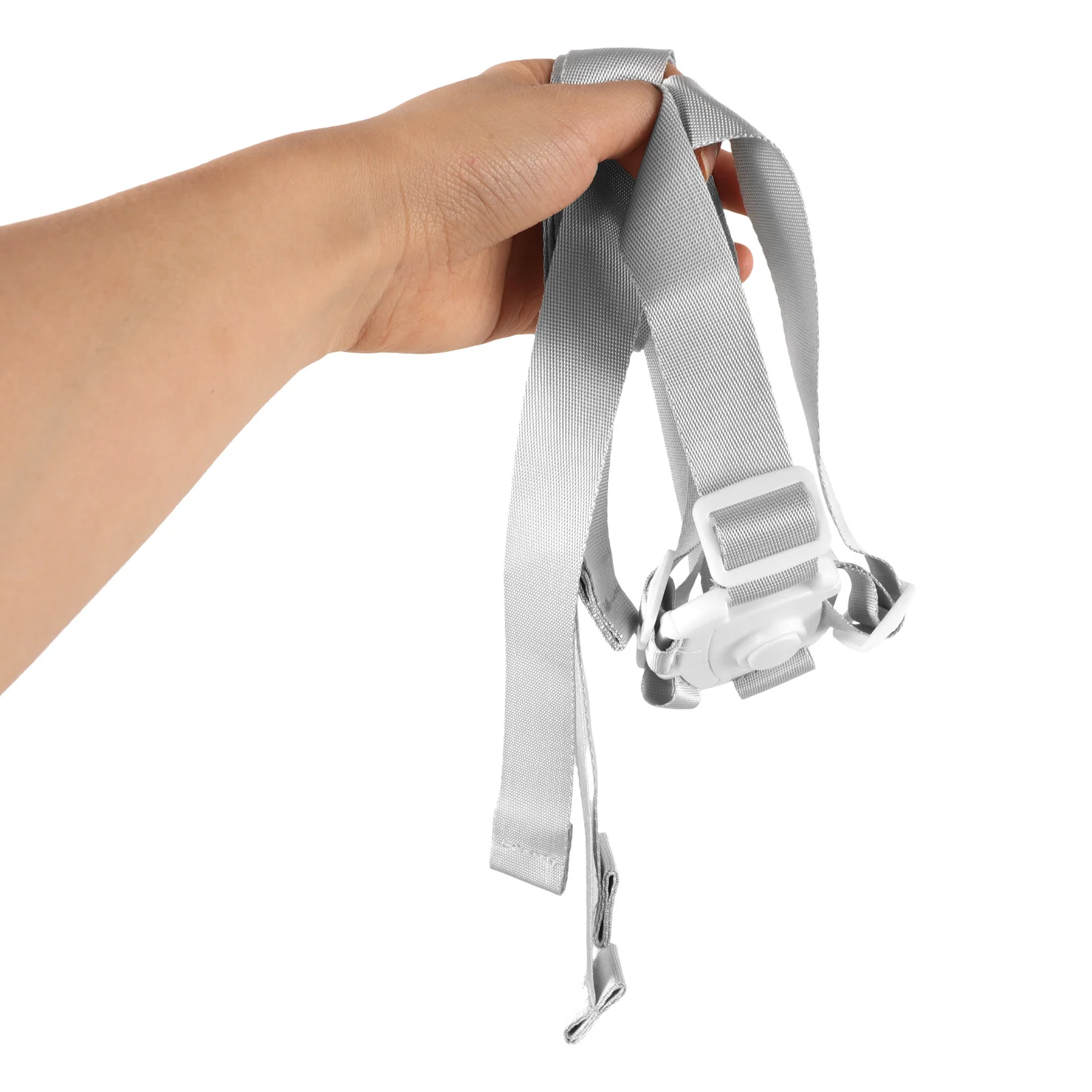 أحزمة أمان لكرسي الأطفال بخمس نقاط بديلة قابلة للتعديل لعربة الأطفال ذات الكرسي العالي باللون الأبيض