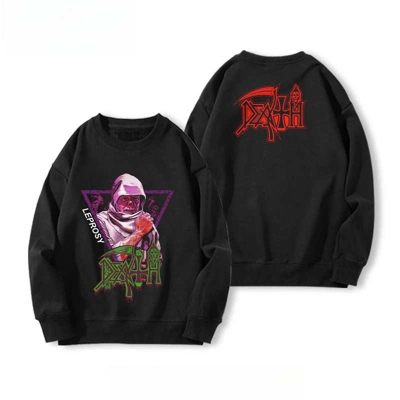 DEATH Leprosy maglione perimetrale della banda death metal da uomo e da donna Felpa streetwear americana versatile rock top