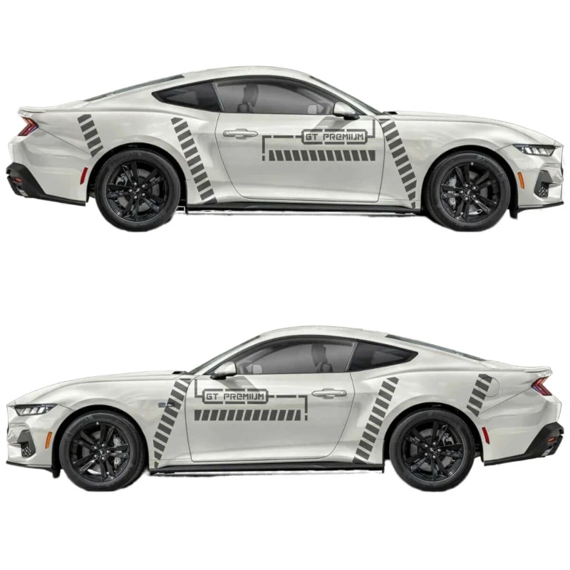 

Car Stickers GT Premium Industrial Line Side Door Vinyl Decals For Ford Mustang