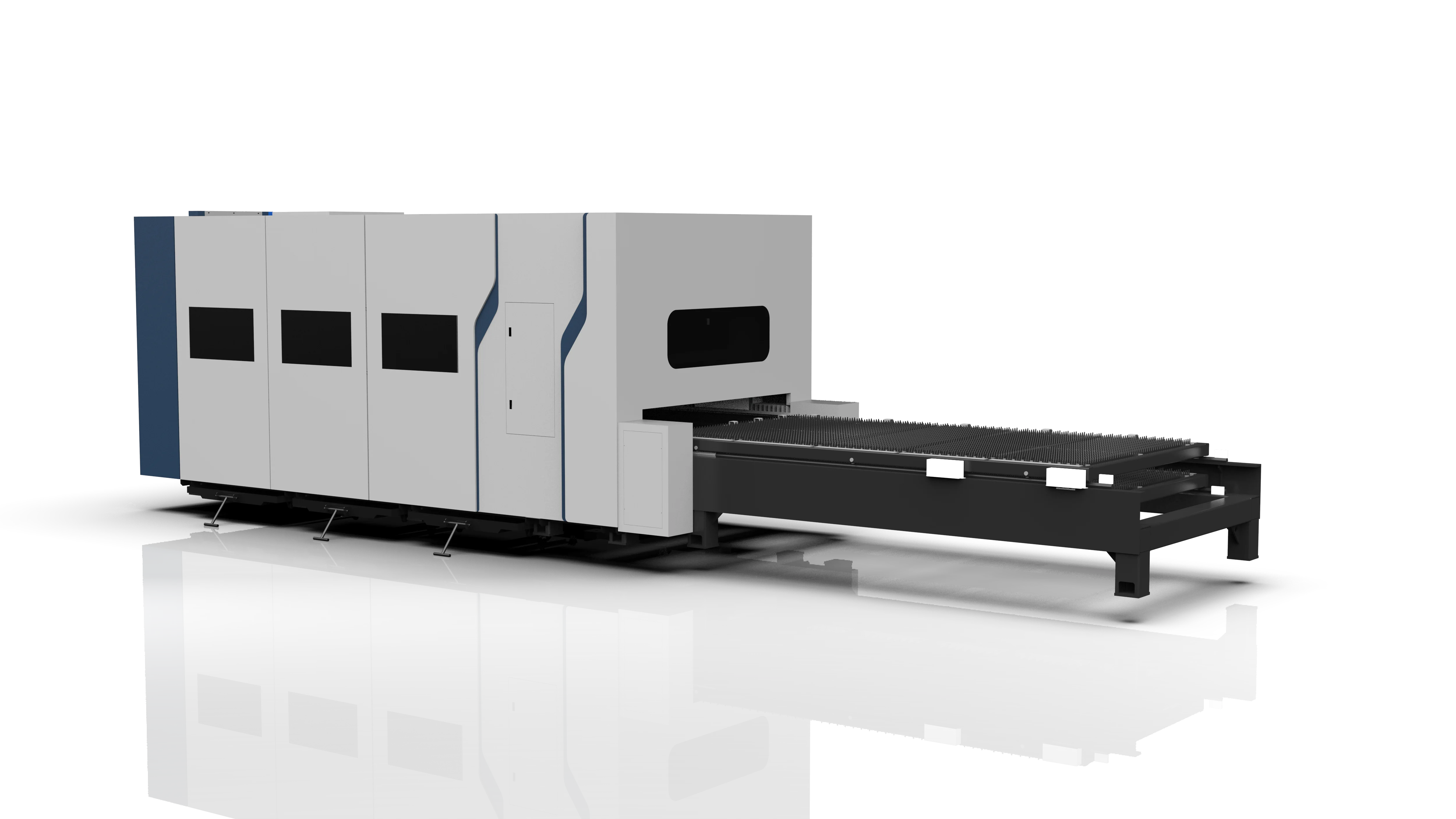 Closed Type CNC Fiber Laser Cutting Machine 6000W 12kw Protective Cover With Exchangeable Table Iron Sheet Cutter