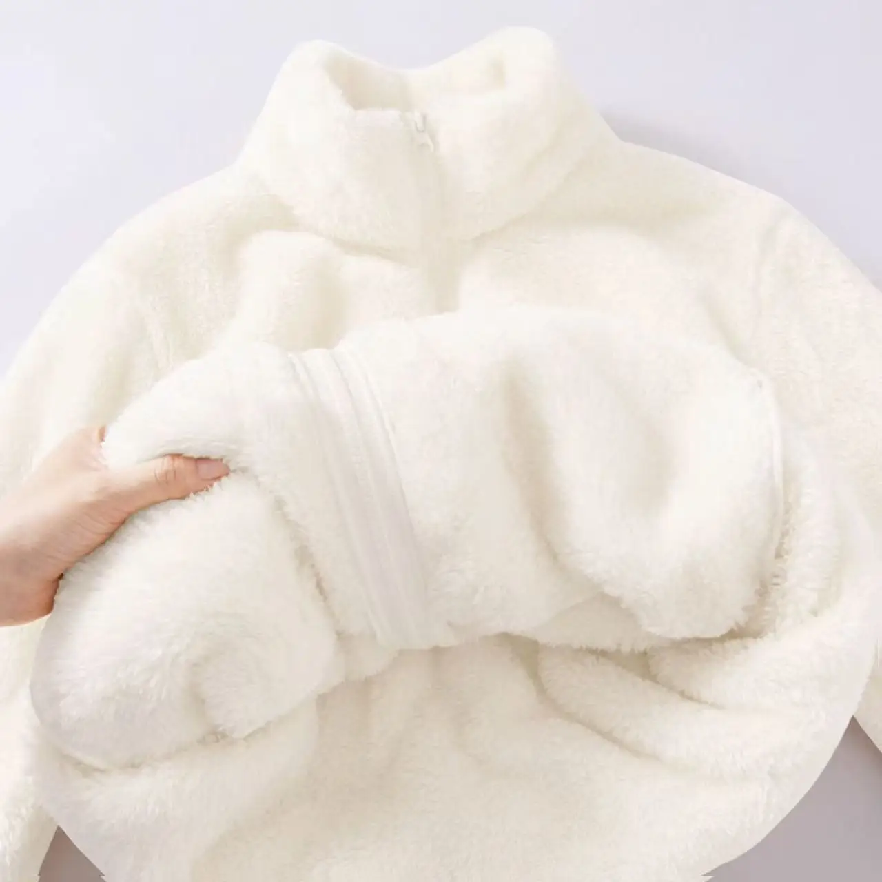 2025 가을 겨울 후드티 여성용 플리스 벨벳 스탠딩 칼라 방풍 안감 재킷 캐주얼 패션 플러시 따뜻한 코트 여성용