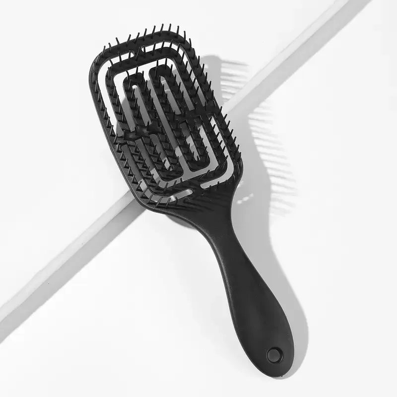 Sikat Rambut Portabel Sikat Rambut Kurva Pijat Kulit Kepala: Sikat Rambut Kepala Berongga