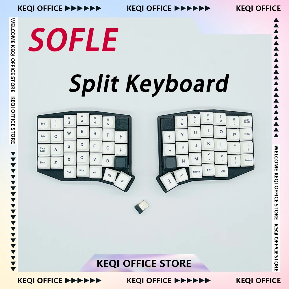 Sofle Split Keyboard WSOFLE Ergonomics Wireless 2.4G Hotswap VIAL Sofle Split Keyboard Kit Custom PC Accessory Gaming Gifts
