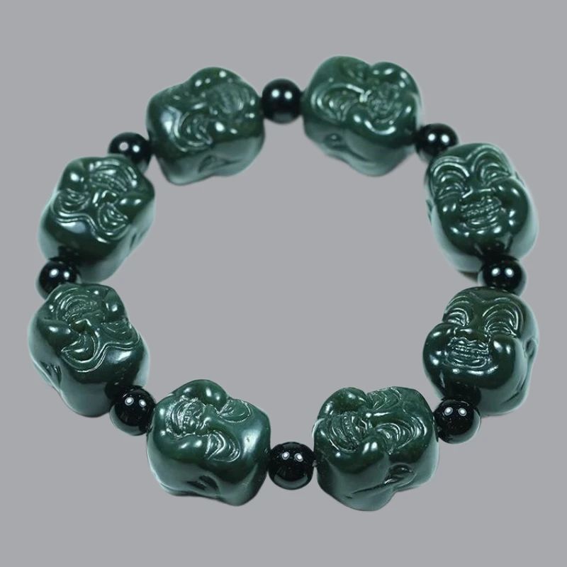 

Браслет с головой Будды из натурального сапфира, изысканные украшения в этническом стиле