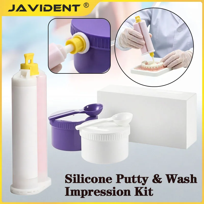 Dental Silicone Impression Material Heavy Light Body Putty Wash Kit for Professional Dentist Accurate Crown Bridge Implant Model