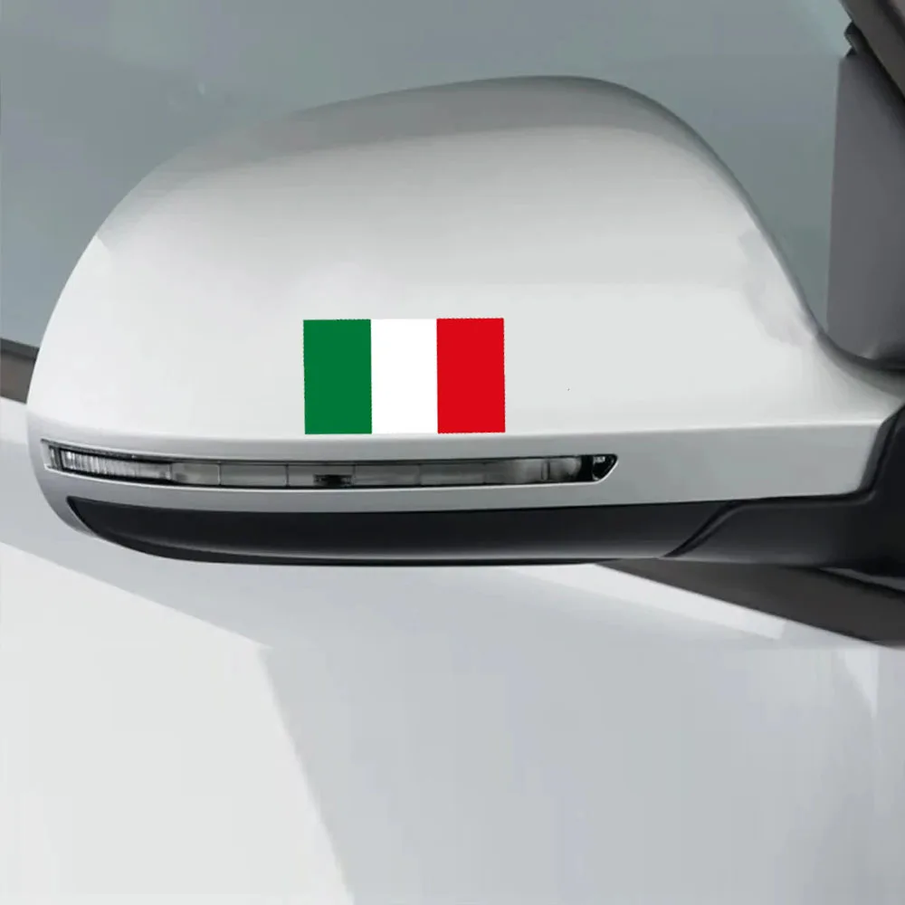 Italian Flag Car Window wheel hub Laptop Motorcycle Vinyl Decal Car body stickers For Fiat Alfa Romeo Lancia Ferrari Maserati