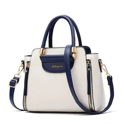 Fashion Color Contrast Handbag, Stitching Striped Crossbody Bag, Women's Elegant Office & Work Purse