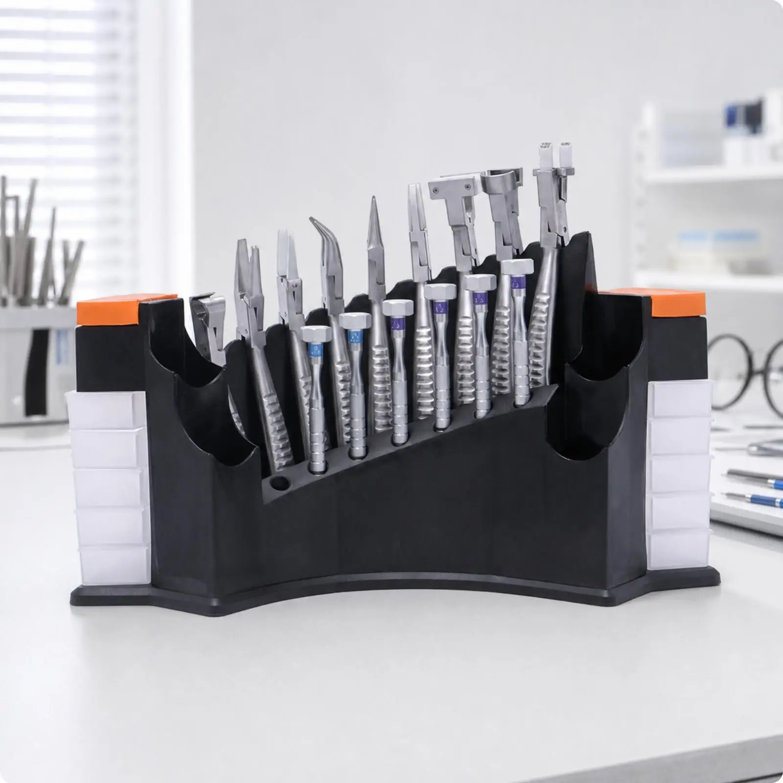 15 Pieces Eyeglass Repair Kit Allall-in-One Precision Eyeglass Repair Kit with Pliers and Screwdrivers Non-Slip Grip