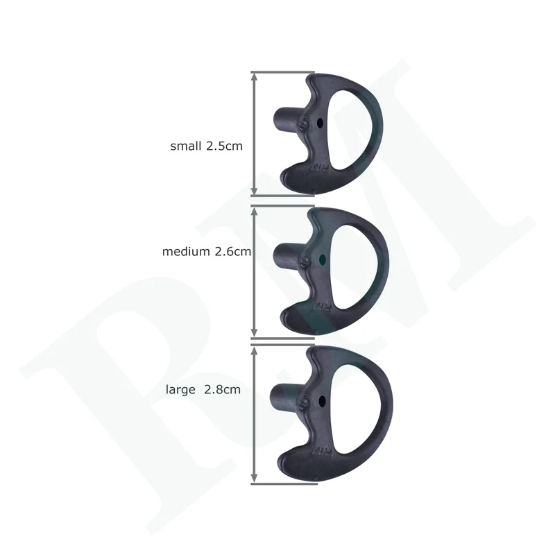 Lot 5 Pair White Silicone Earmold Earbud for Universal Walkie Talkie Radio Air Acoustic Coil Tube Earpiece Headphone S/M/L Size