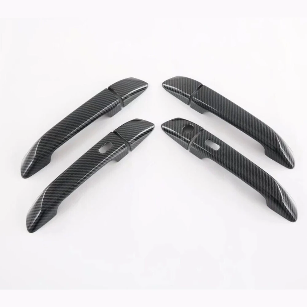 Car Door Handle Trim For ISUZU DMAX D-MAX D MAX 2021 2022 2023 External Protective Carbon Fiber Stickers Accessories