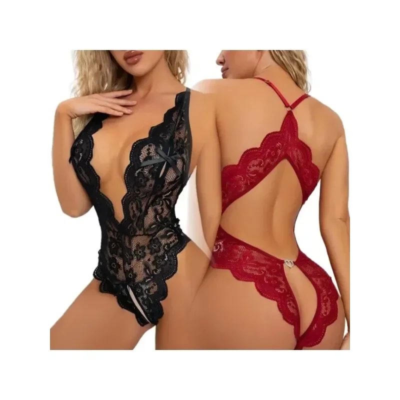 Большой кружевной сексуальный комбинезон, узкие брюки, кружевной соблазнительный соблазнительный комбинезон с открытой спиной, удобный дышащий комбинезон без следов