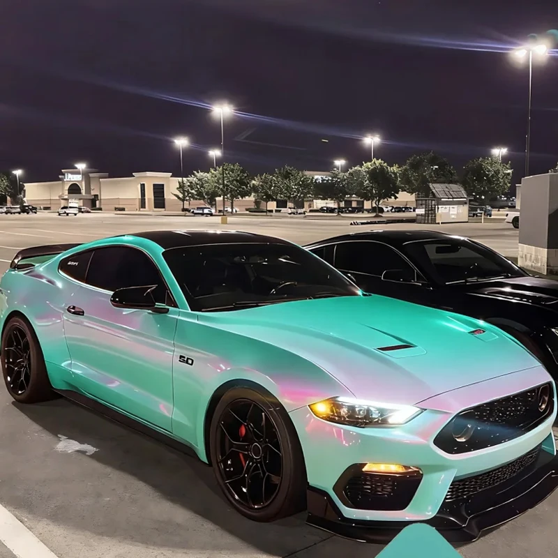 Car Color Change Blue Powder Car Wrap Film Protective PET Air Release Bubble Free Easy Install Vinyl Wrap