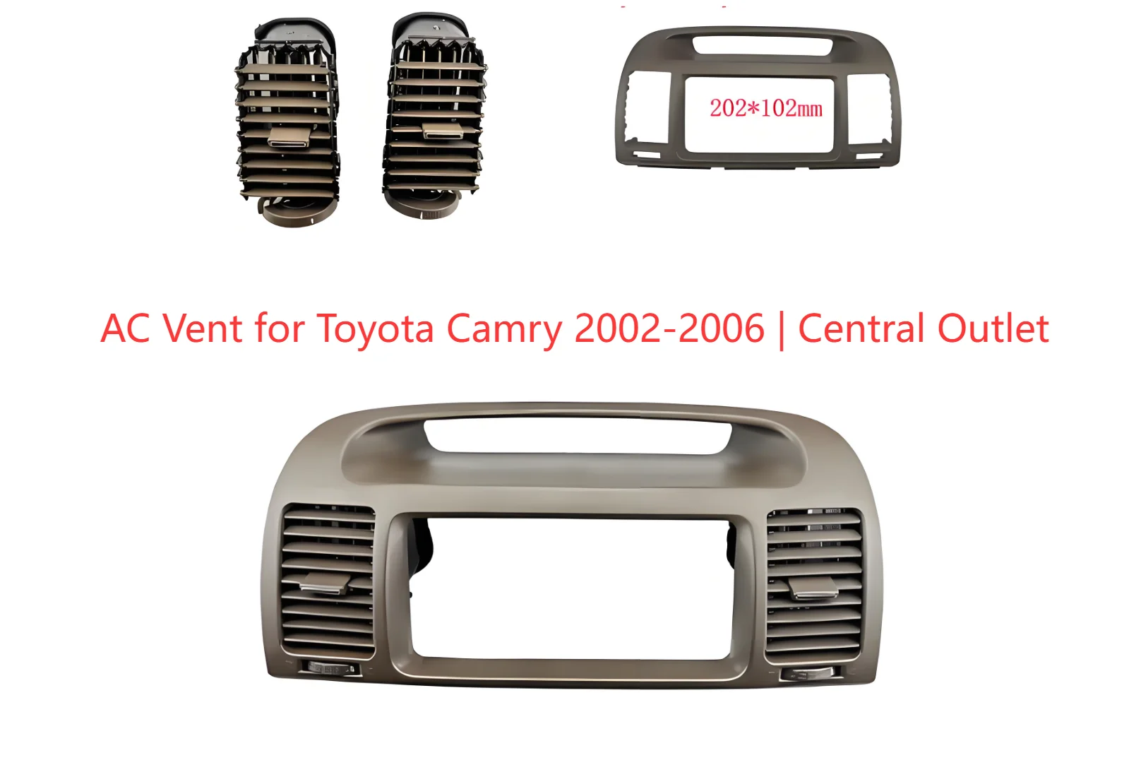 

liuquan Dashboard AC Air Vent Panel for Toyota Camry 2002-2006 | Central Air Conditioning Outlet Cover Replacement Parts