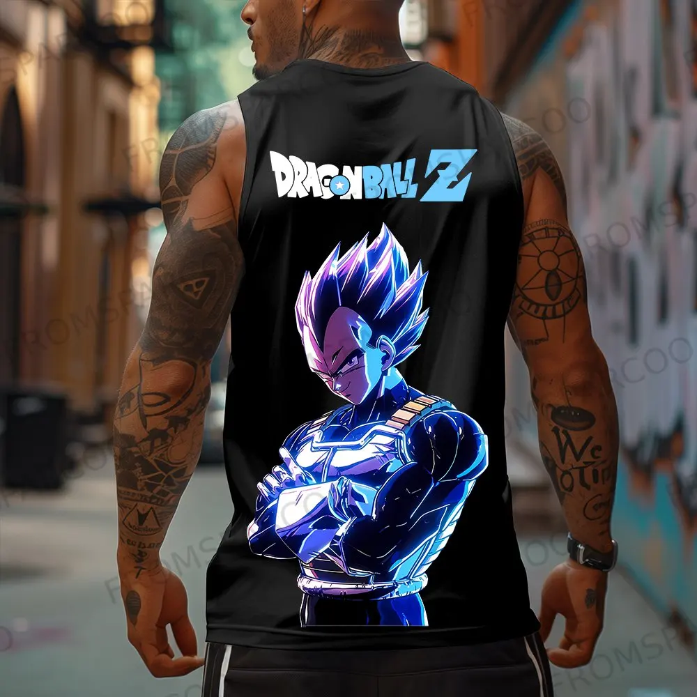 Famous Bandai Anime Men Cotton Tank Top Fitness Training Tight Fit Sleeveless Shirt Four Seasons Mens Clothing