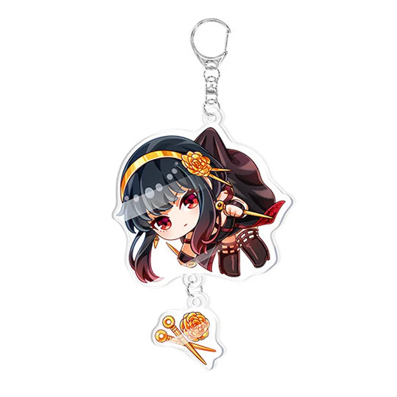 Kawaii Anime Keychain Spy X Family Alex Organ Natalie Van Sistine Megan Anya Women Accessories Cute Bag Pendant Key Ring Gifts