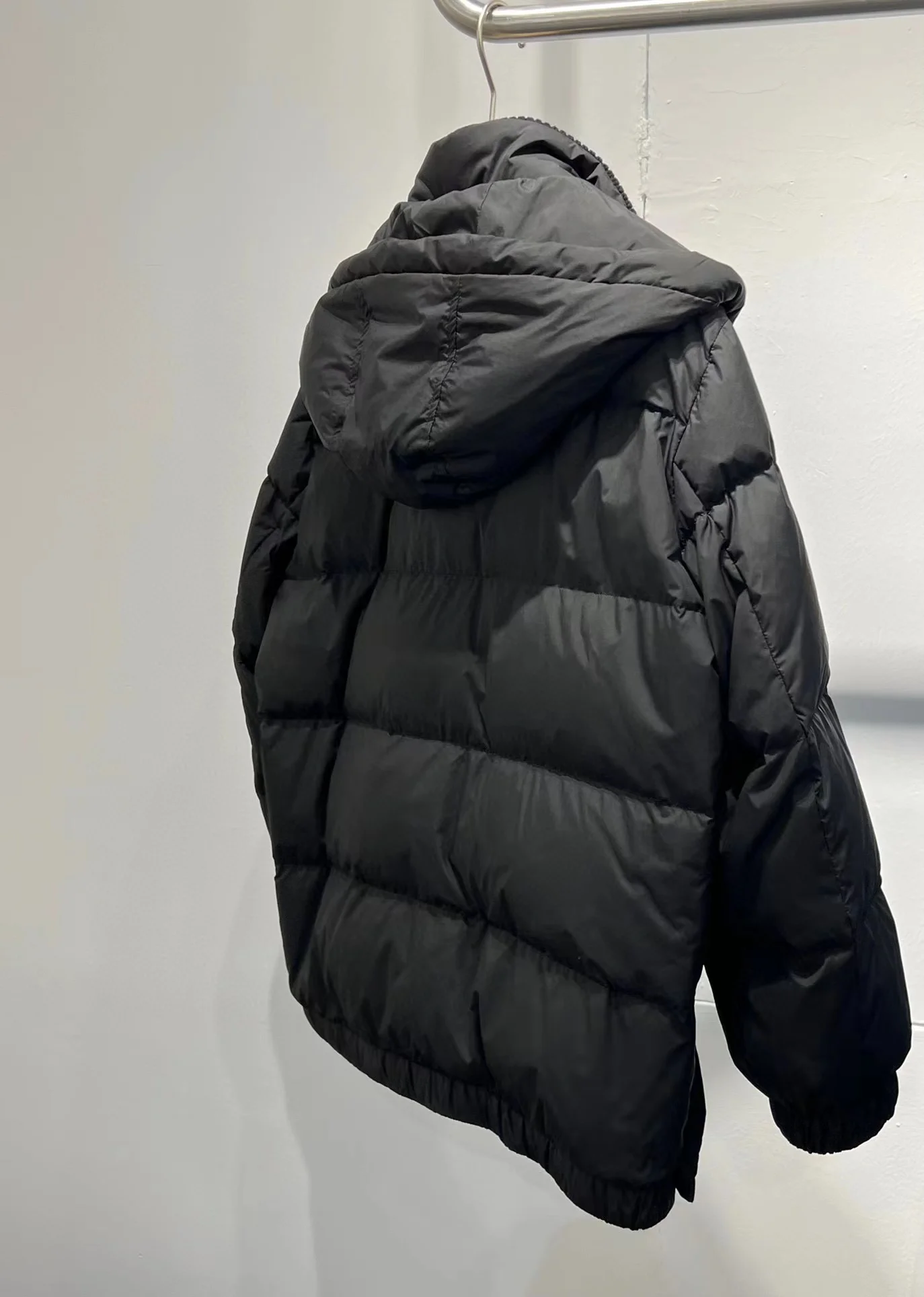 Black Hooded Down Coat